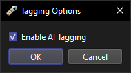 Tagging dialog