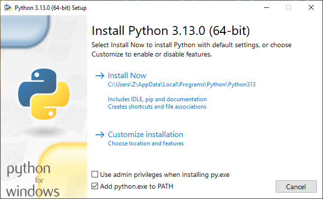 Python Installation